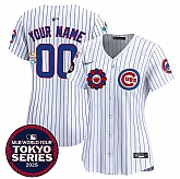 Women's Chicago Cubs ACTIVE PLAYER Custom White 2025 Tokyo Series Limited Stitched Baseball Jersey(Run Small),baseball caps,new era cap wholesale,wholesale hats